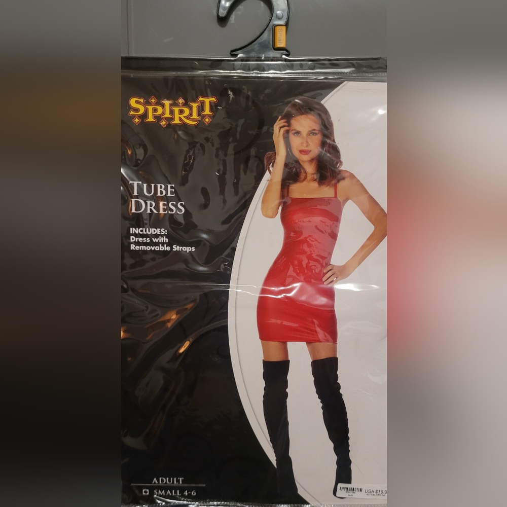 Red tube dress costume